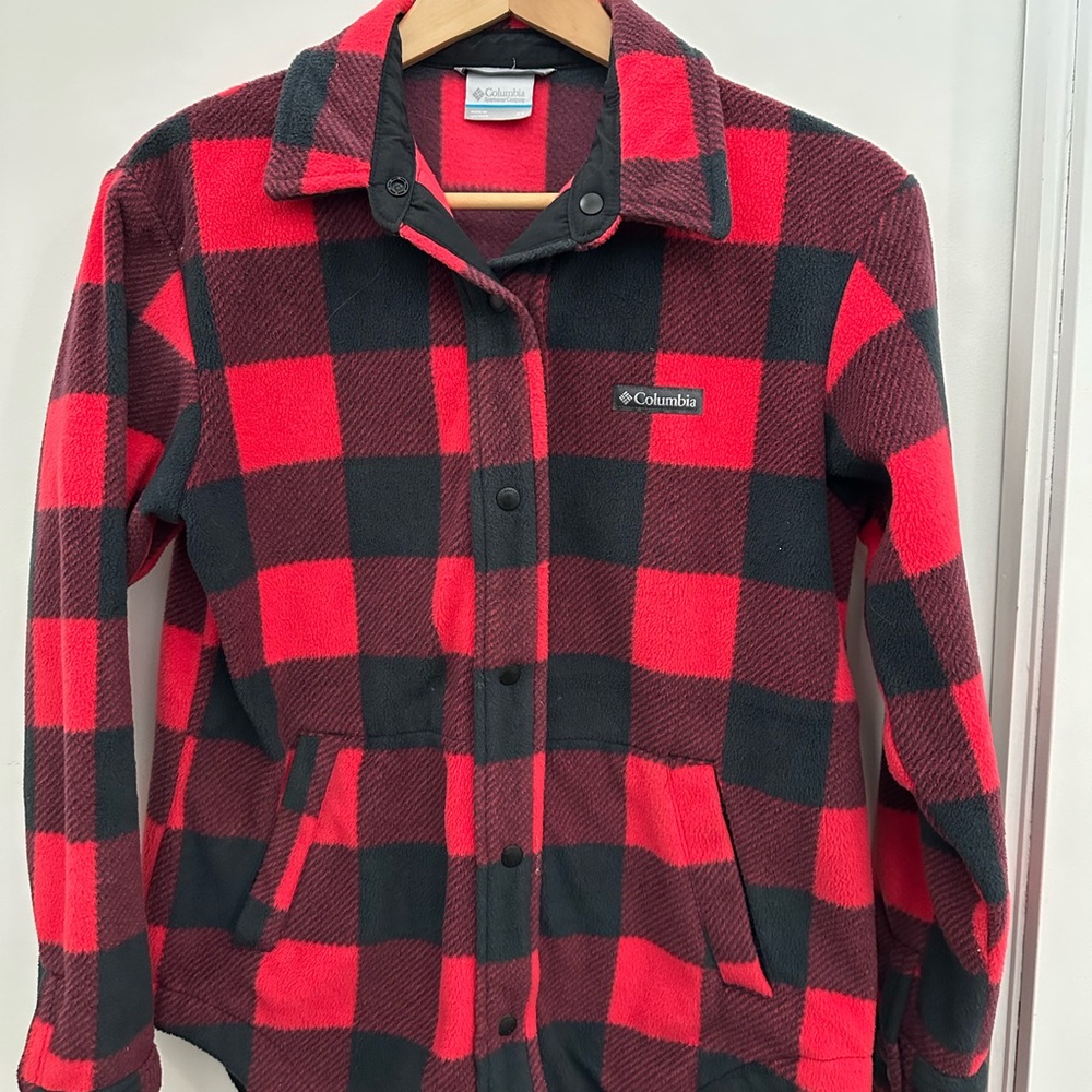 Columbia Red and Black Plaid Jacket